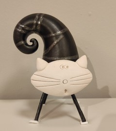 Kot ceramiczny mały czarny