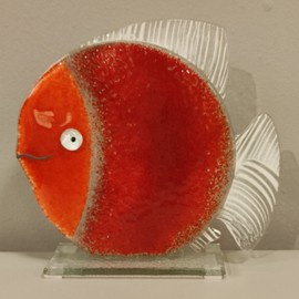 Ryba szklana Czerwona  mała