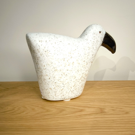 TUKAN ceramiczny biały średni