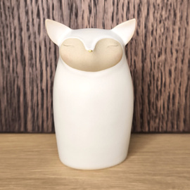 Kotek ceramiczny biały