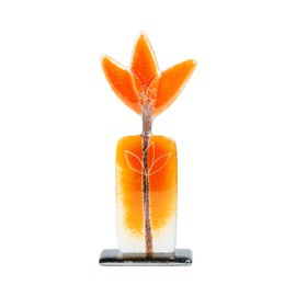 Kwiat szklany mały 20 pomarańczowy
