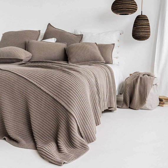 Poszewka MOYHA Przytulna bezowa prostokątna