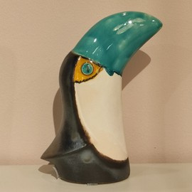 TUKAN ceramiczny turkusowy mały