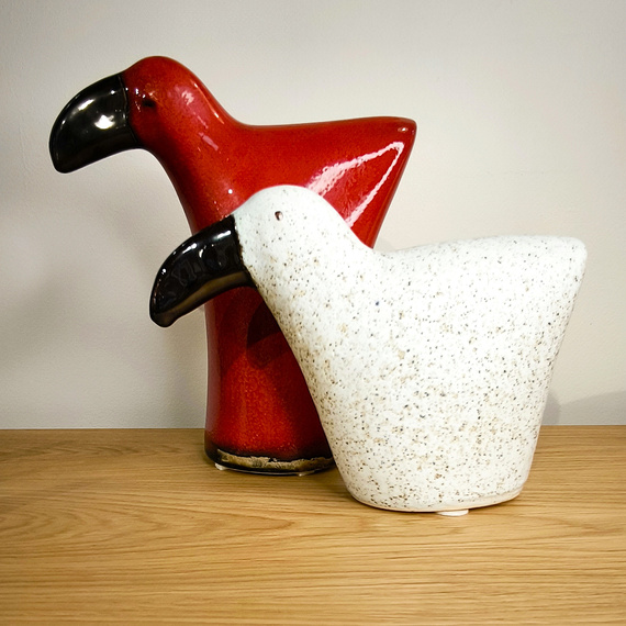 TUKAN ceramiczny biały średni