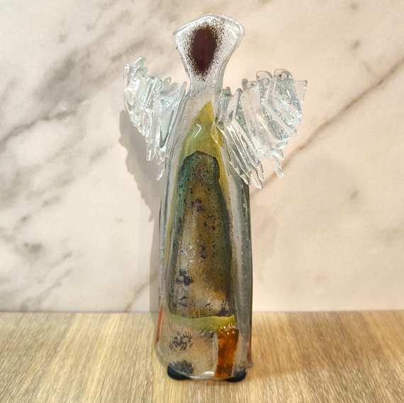 ANIOŁ szklany wielobarwny ŁośDESIGN