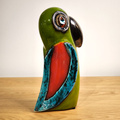 Papuga ceramiczna zielona mała