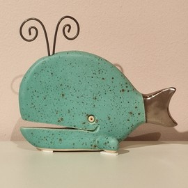 WIELORYB turkusowy mat ceramiczny