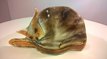 KOT szklany leżący Łośdesign