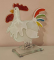Kogut szklany biały