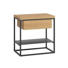 Stolik nocny MOONLIGHT z półką czarny