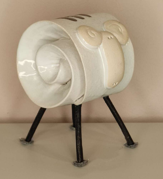 BARANEK ceramiczny biały mały