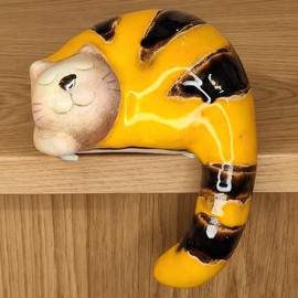 KOT ceramiczny śpiący żółty