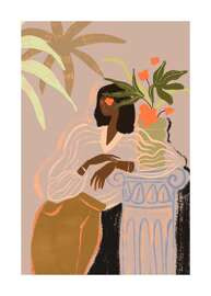 Plakat Czekająca kobieta