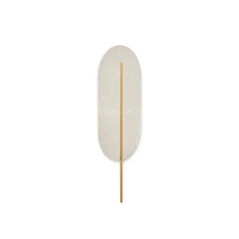 Lampa ścienna ROKKE betonowa mosiężny pasek