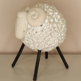 BARANEK ceramiczny KULKA biały mały