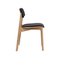 Krzesło MAGNUS dębowe czarna ekoskóra