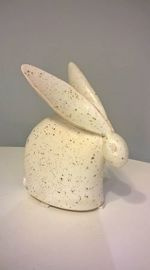 Zając ceramiczny mały kość słoniowa