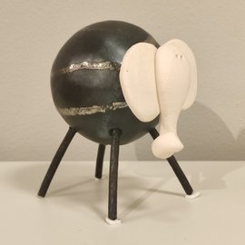 SŁOŃ ceramiczny Kulka czarny