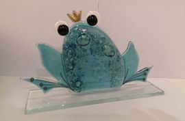 ŻABA szklana królewna duża