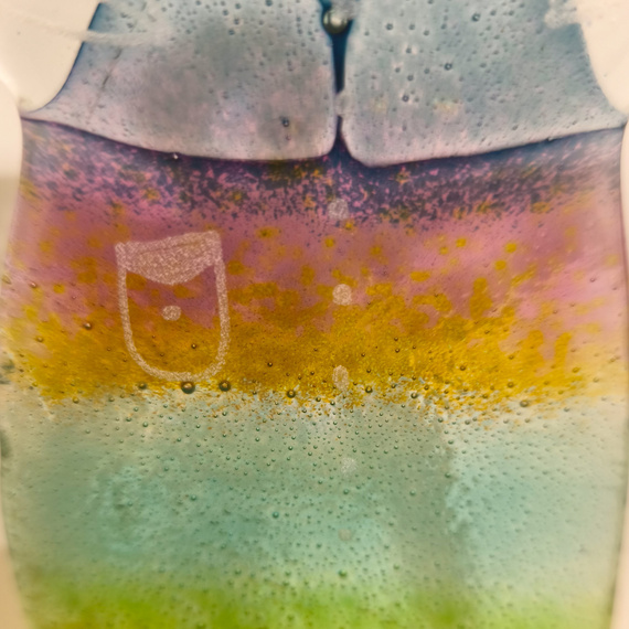 ANIOŁEK szklany wielokolorowy 2