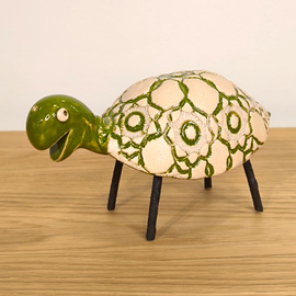 ŻÓŁW ceramiczny zielony