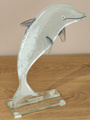 Delfin szklany biały