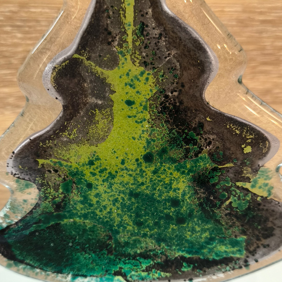 CHOINKA zielona szklana