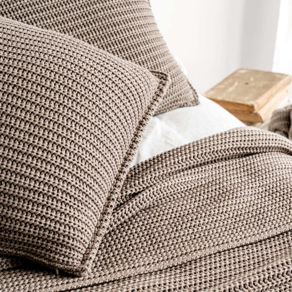 Poszewka MOYHA Przytulna bezowa prostokątna