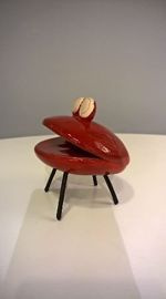 ŻABA ceramiczna czerwona