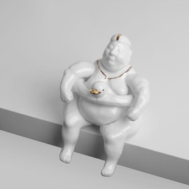 Figurka porcelanowa PANGZI pływaczka na basenie