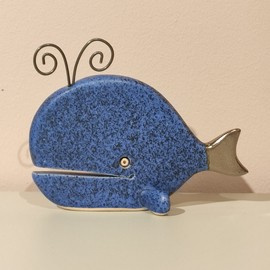 WIELORYB niebieski mat ceramiczny