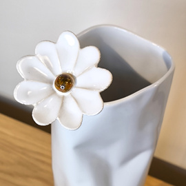 KWIAT ceramiczny biały mały