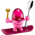 Kieliszek do jajek z łyżeczką WMF McEgg różowy