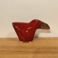 TUKAN ceramiczny czerwony mały