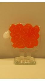 BARANEK szklany pomarańczowy mały