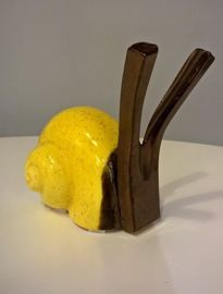 Ślimak ceramiczny mały żółty