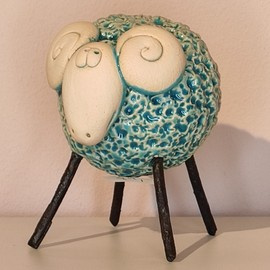 BARANEK ceramiczny KULKA turkusowy mały