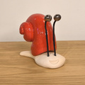 Ślimak ceramiczny czerwony
