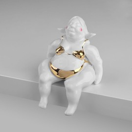 Figurka porcelanowa Leia w złotym bikini PANGZI