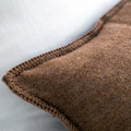 Poszewka z wełny kwadratowa orzechowa