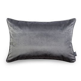 PODUSZKA aksamitna Dark Grey 40x60 cm