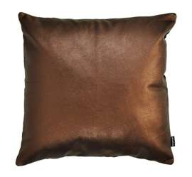 Poduszka SKÓRZANA miedziana 40x40