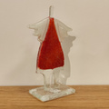 ANIOŁEK szklany Maciek stojący czerwony