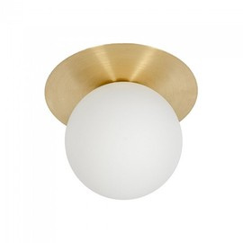 Lampa ścienna BORRA A z mosiężnym detalem