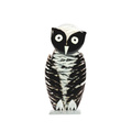 SOWA szklana biało-czarna mała