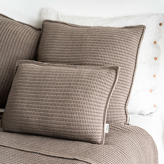 Poszewka MOYHA Przytulna bezowa prostokątna