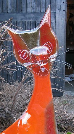 KOT szklany siedzący ŁośDESIGN