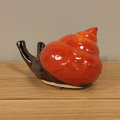 Ślimak ceramiczny mały czerwony pion