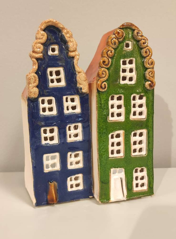 KAMIENICZKA ceramiczna granatowa