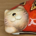 KOT ceramiczny śpiący czerwony
